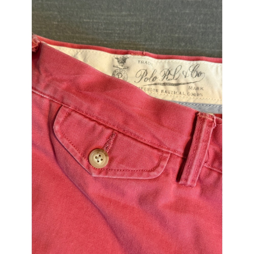 Polo Ralph Lauren Pants Mens Coral Pink 35x32 Chino Slim Gi Fit Straight Leg - Picture 4 of 16